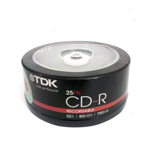 Pack c/ 25 CD-R TDK-80min 52X