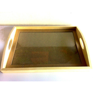 Tray 47x33.5x6.5cm c/ Glass 87368