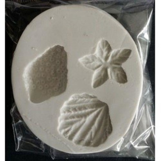 Silicone Strawberry Mold and Leaf MDF012