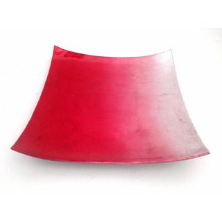 Prato Quad Cerâmica 25cm Vermelho 1-6646