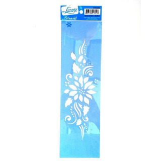 Stencil 8.4x28.6cm Flower Christmas STN-036
