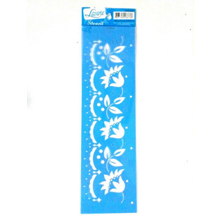 Stencil Cased Flowers 8.4x28.5cm STE279