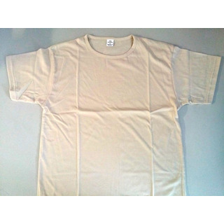 Adult T-Shirt Cream Collar Red S 100%Alg