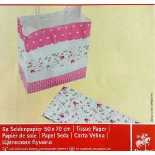 Folha Papel Seda c/ Flores 1111 50x70