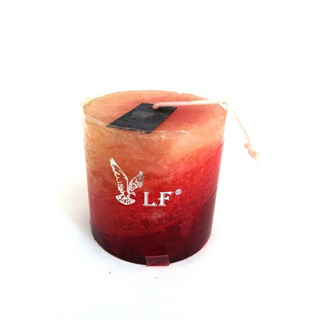 Vela Cilindro 7x7cm Vermelho Matizada