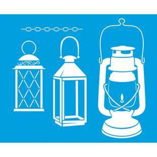 Stencil 17x21cm Sobrep Lanterns STM513