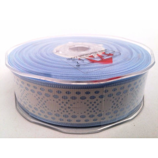 Fita Tecido Crochet Azul 25mm0101 ao Met