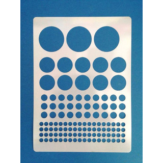 Stencil White 20x14.5cm Circles ST59