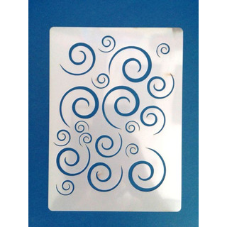 Stencil White 20x14.5cm Spirals ST69