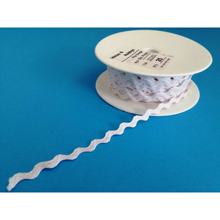 Fita Grega Estreita Pintas Branco/ Rosa