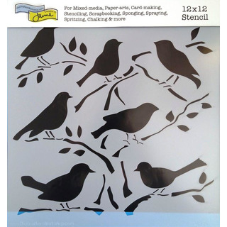 Stencil 30x30cm Pássaros TXC185