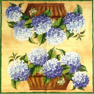 Guardanapo Cesto c/ Hortências