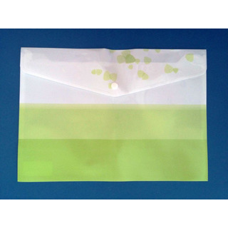 Envelope Plast Verde w/ Mola 34x24cm Kina