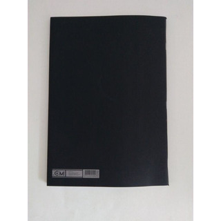 Notebook A4 Flat Black Cover 80fl s/ Marg