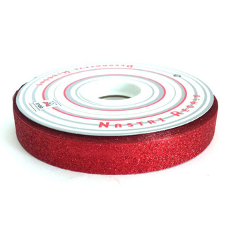 Red Ribbon with Glitter 555-15 19mm