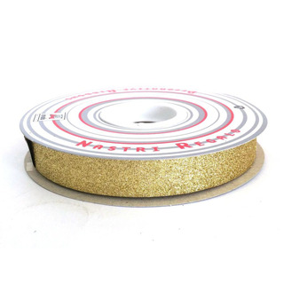 Gold Ribbon with Glitter 555-01 19mm