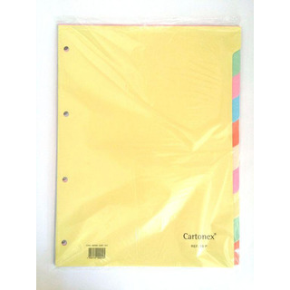 Separador Cartolin A4 c/ 10 CoresCartonex