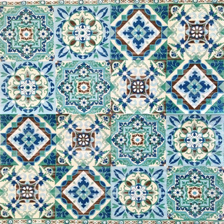 Turquoise Napkin with Ambient Tiles