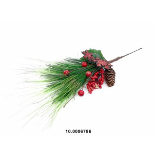 Bouquet Miscellaneous Christmas Flowers with Pine Cone and Glitter 10-0006786