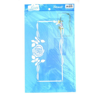 Stencil 21x34,4cm Retang.c/ Rosa ST-350