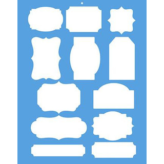 Stencil 20x25cm Etiquetas Sortidas STR-114