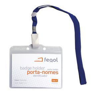 Porta Nomes c/ Cordão Fegol PVC 68x95mm