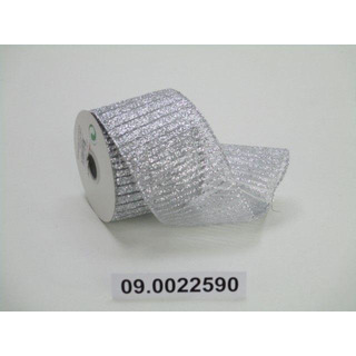 Silver Ribbon Decorated 6cm Larg.a Metro 09-22590