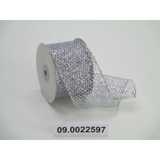 Wide Ribbon Decorated Silver 6.5cm Larg. to Metro09-22597