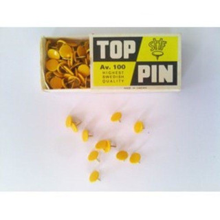 Pioneses Amarelo Top Pin cx c/ 100