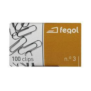 Clips Nº3 Cx c/ 100 11x20,5mm Fegol