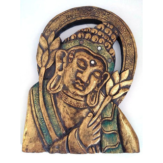 Wooden Painting Golden Buddha A461