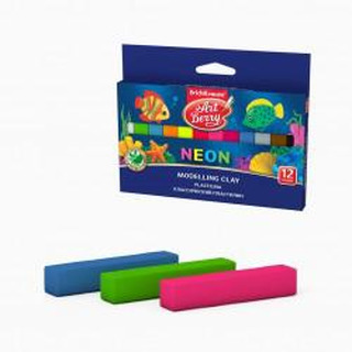 Plasticina Cx c/ 12 cores Neon e Aloe Vera 2541766