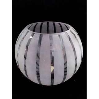 Round Glass Jar with Stripes Cx-953-1