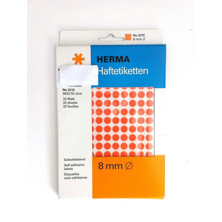 Etiquetq Redonda 8mm 2212 Laranj c/ 32 fl