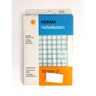 Etiqueta Redonda Herma 10mm Branco