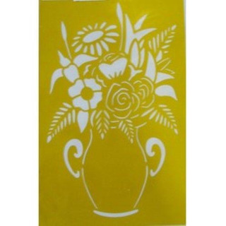 Stencil Grande Jarr c/ Flor17,5x30 1738