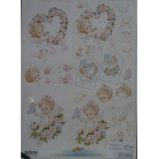 Folha 3D Recortada Anjos 82314