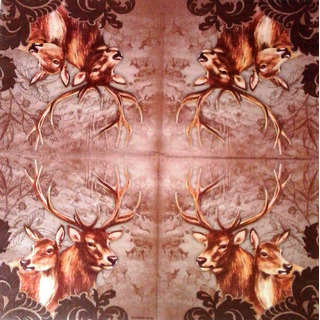 Guardanapo Castanho c/ Veados Ambiente