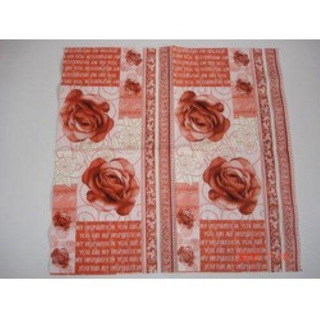 Guardanapo c/ Rosa Vermelha e Dedicatória