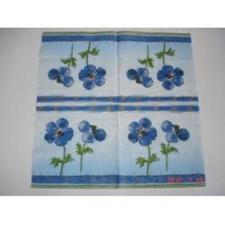 Guardanapo Azul c/ Barra de Anémonas