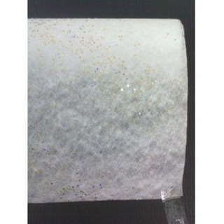 Tecid Branc Bolas Ouro 50cm 09-14906
