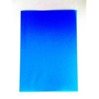 Folha Plast Transp Azul A4
