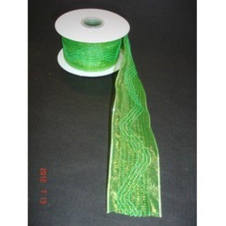 Fita38mm Organza Verde c/ Fanta 09-11814