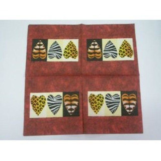 Guardanapo Bordeaux c/ 3 Corações