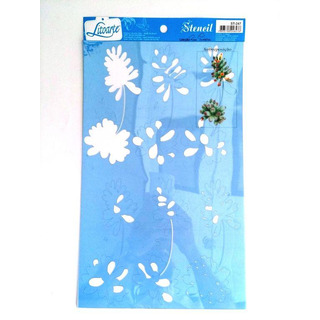 Stencil 21cmx34,4cm Flores Sobrep ST-247