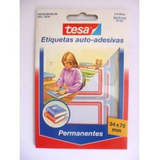 Etiqueta Esc 34x75mm 5216 Esqua Verm 5Fl