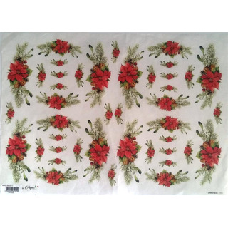 Papel Arroz 45x32cm Flores de Natal