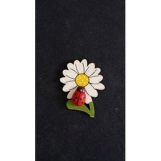 Flor Margarida c/ Joaninha 3,5cm 09-17311