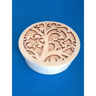 Caixa Balsa Red 15x5cm c/ Recortes 74507