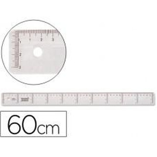 Régua Plástico Cristal 60cm 20429 RG07